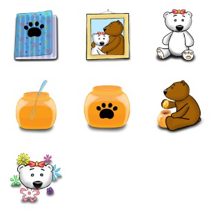 Teeny Bears icon sets preview