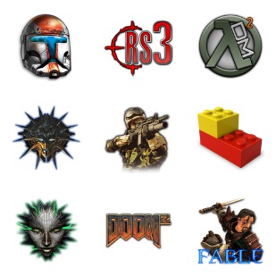 GF pack - Games - v1 icon sets preview