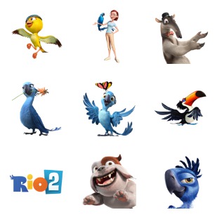 Rio2 2014 movie character icon sets preview