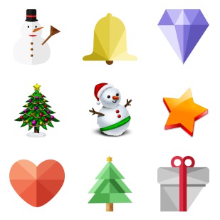 Merry Christmas icon sets preview