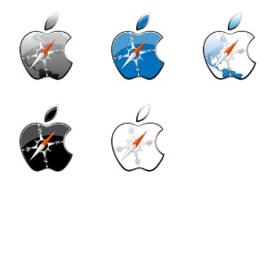 Apple Safari updated icon sets preview