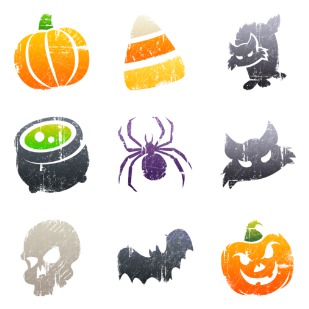 Litho Halloween icon sets preview