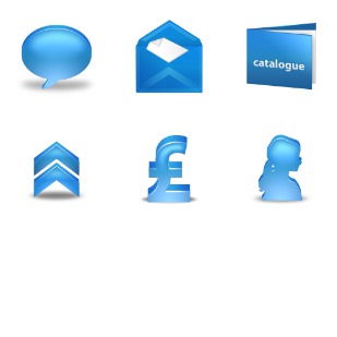 Bleu icon sets preview