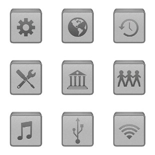 iBox (Grey) icon sets preview