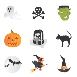 Halloween icon sets preview