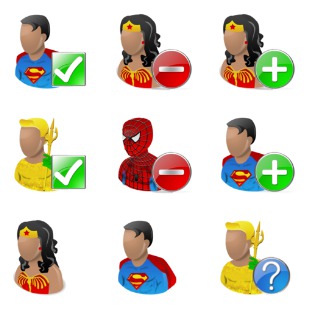 Super Heroes icon sets preview