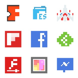 Simply 8-bits #4 icon sets preview