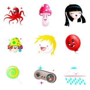 Fun icon sets preview