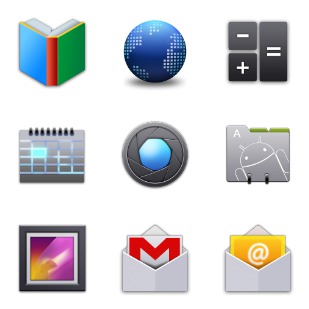 Android Style Honeycomb icon sets preview