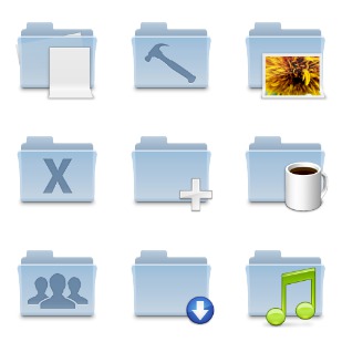 Agua Leopard Folders icon sets preview