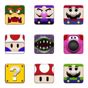 Super Mario Blocks VOL. 1 icon sets preview