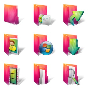 Aurora Folders icon sets preview