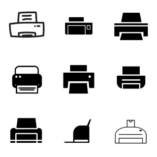 printer icon sets preview