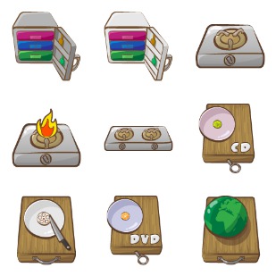 Kitchen icon sets preview