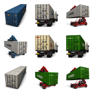 Container 2 icon sets preview