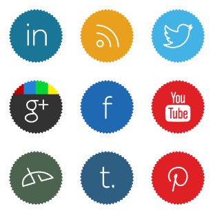 Minimalist Social Media icon sets preview