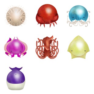 Sea Creatures icon sets preview