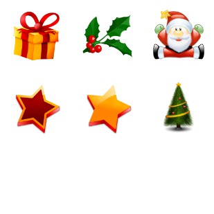 Merry Christmas icon sets preview